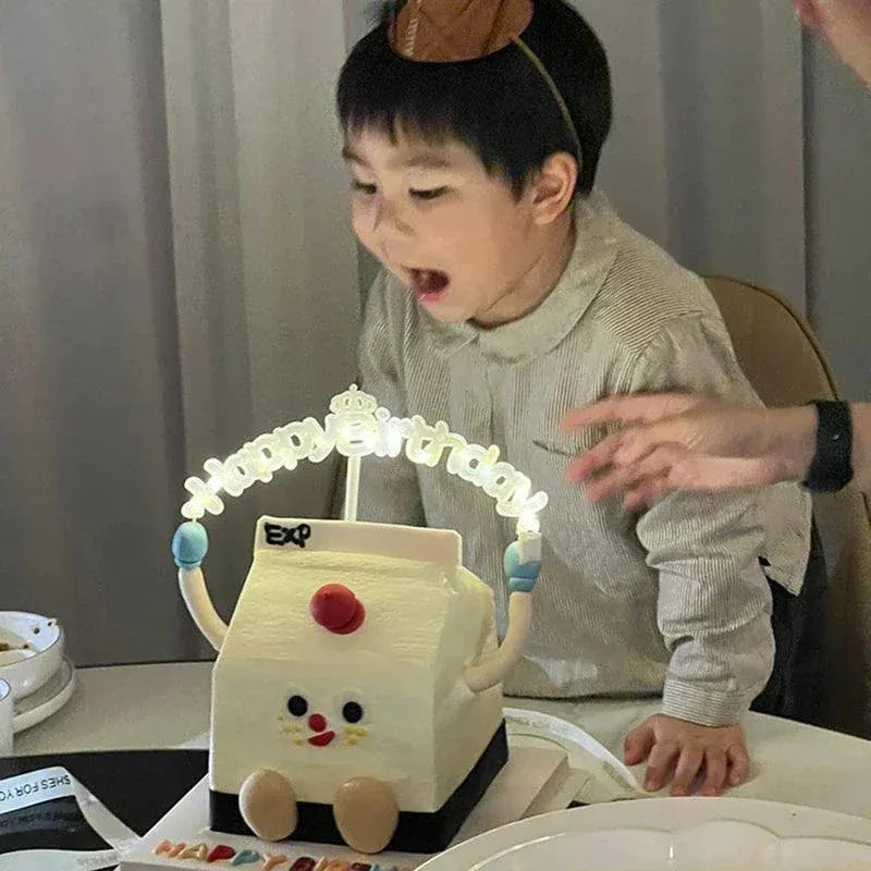 LED Cake Topper- Happy Birthday Cake Light & Wedding Night Light Decor