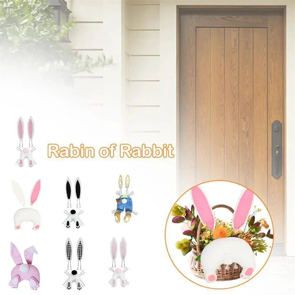 Easter Rabbit Bunny Butt Wreath Kit – Spring Door Decoration for Home
