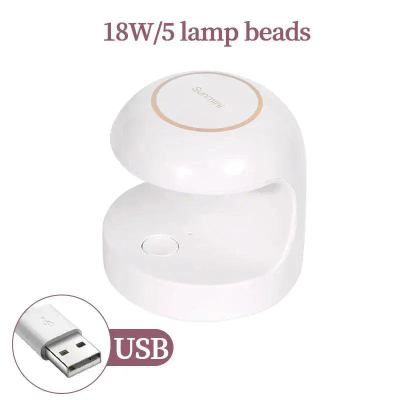 Compact 54W USB UV LED nail gel lamp with automatic sensor for fast, even curing.