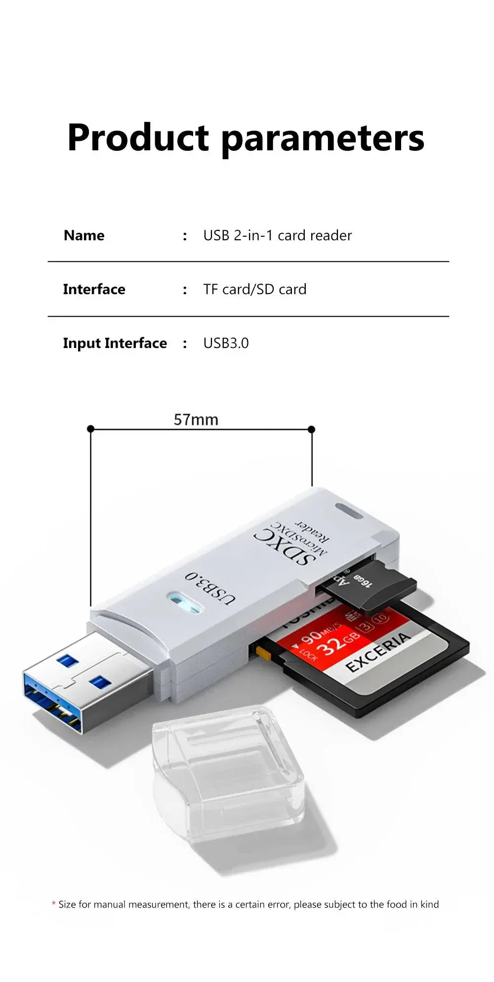 Micro TF sd card Reader - High-Speed USB 3.0 Card Reader PC & Laptops