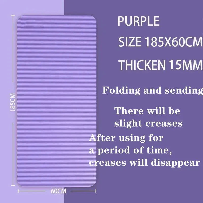 Yoga Mat - 183×60cm Thick Anti-skid Sports Fitness Mat for Exercise