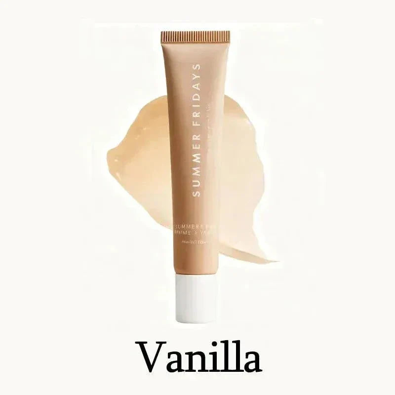 Hydrating Summer Fridays Lip Balm gloss with vanilla scent and glossy finish