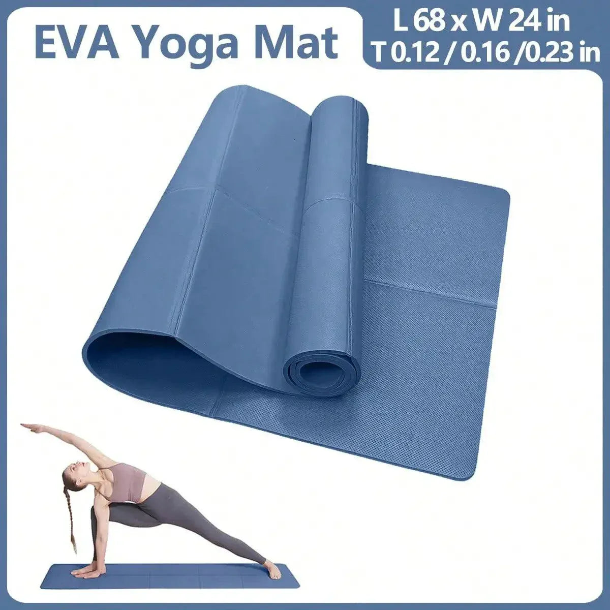 Yoga Mat Pilates Fitness Mat 3/4/6mm Thickness Non Slip Yoga Cushion