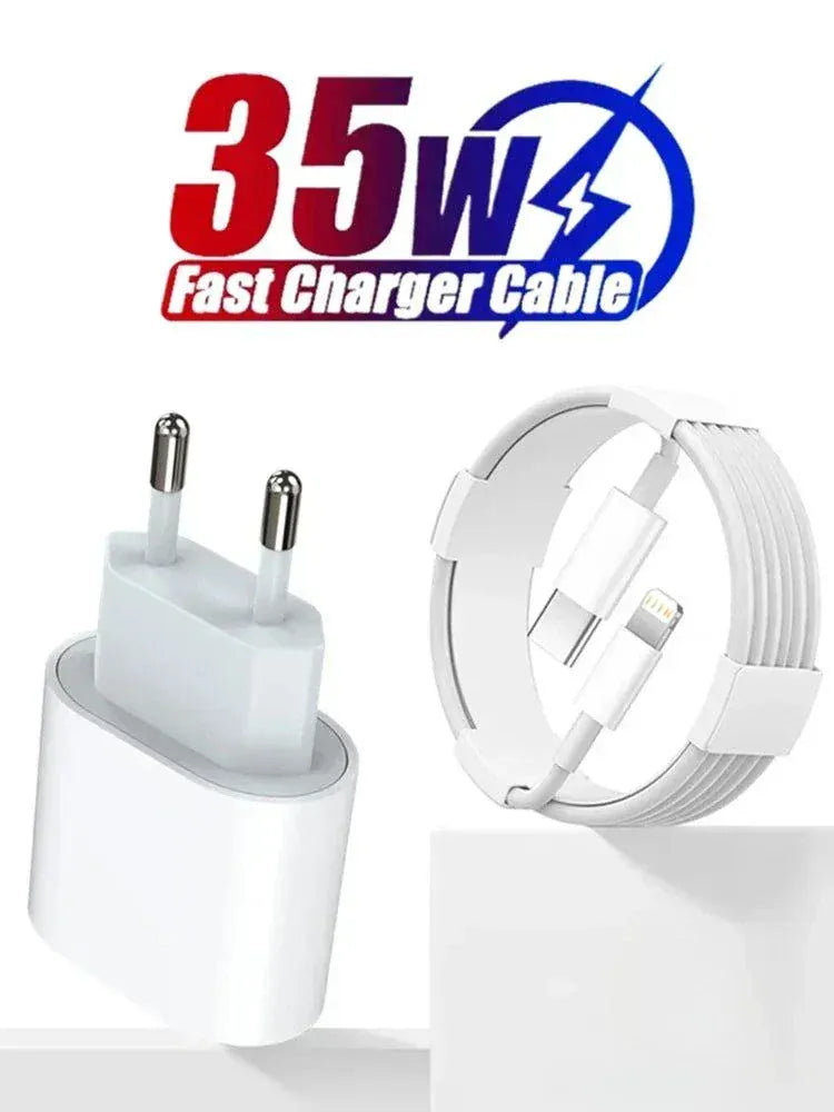 Compact 35W PD Fast Charger USB-C adapter for iPhone and iPad rapid charging