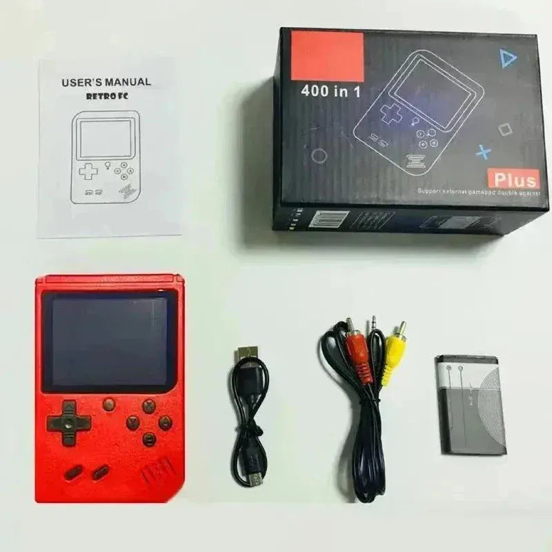 Red Retro Classic Games Children's Handheld Console with 400 Games.