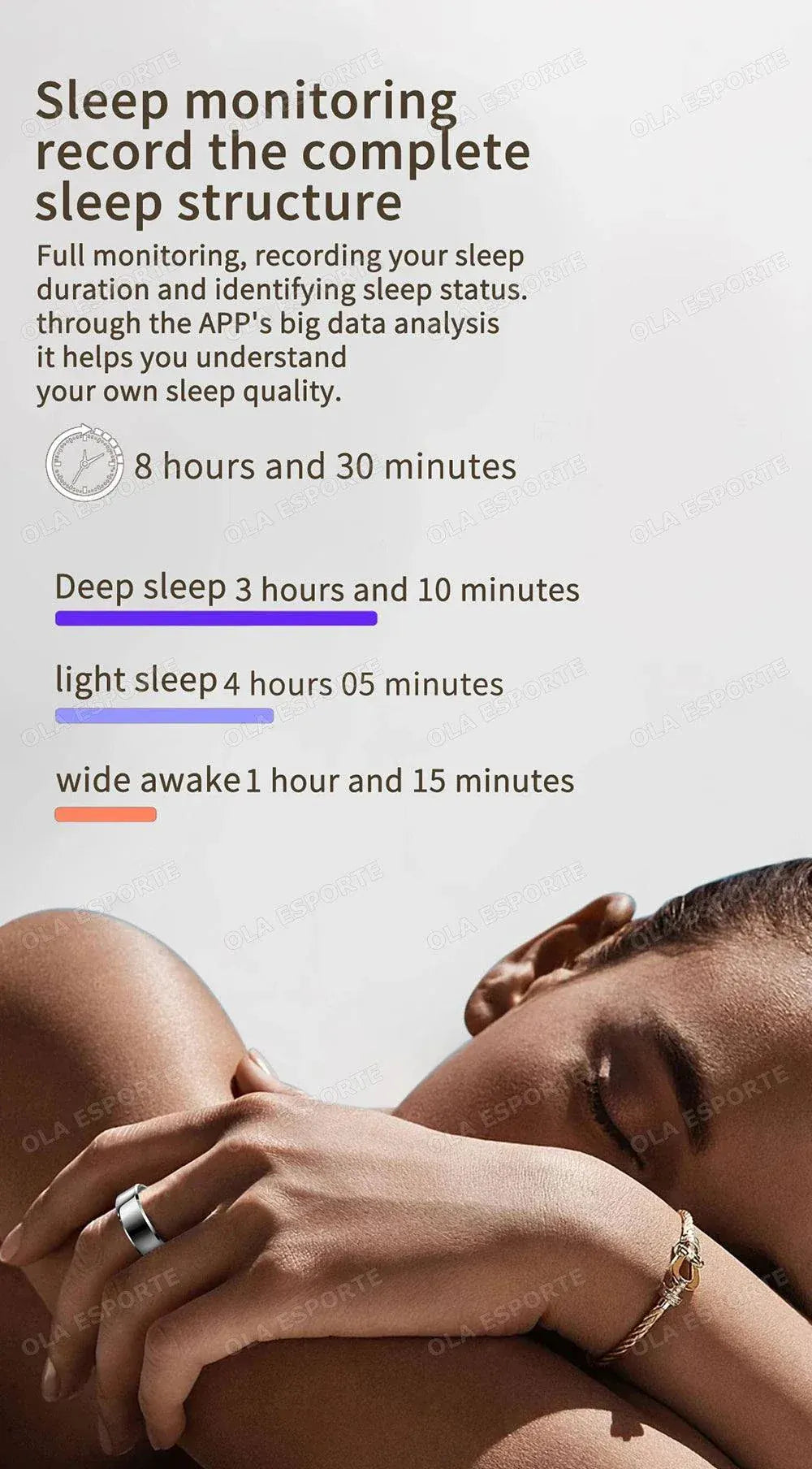 2026 Smart Ring health and fitness tracker monitoring sleep, heart rate, and activity with IP68 waterproof design