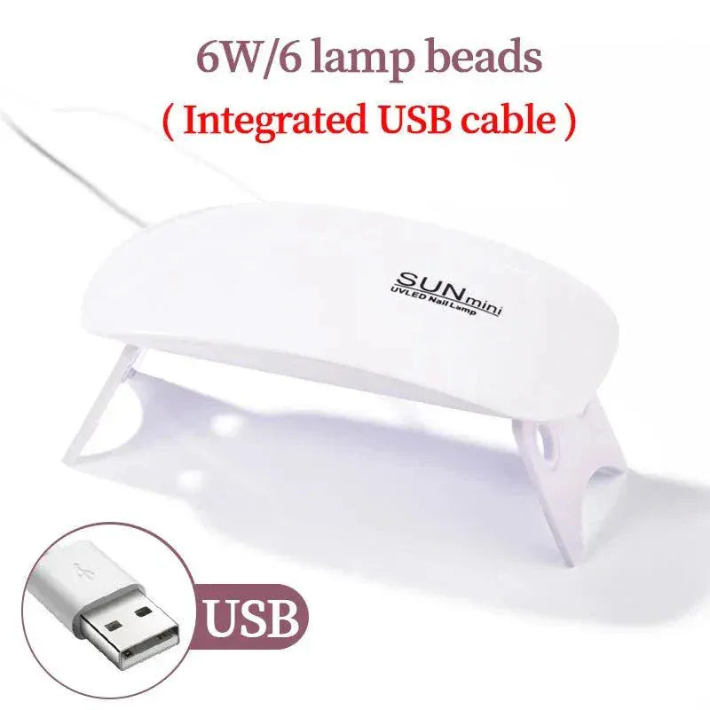 54W USB UV LED nail gel lamp with automatic sensor and compact design for quick curing