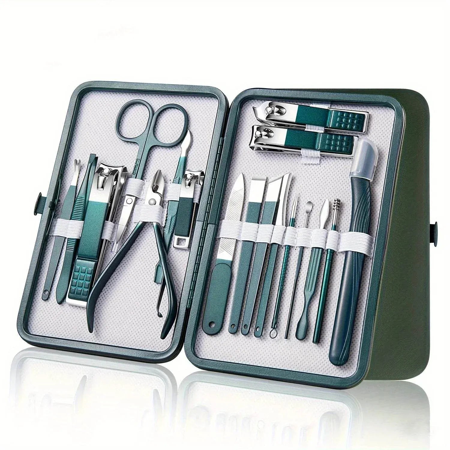 Professional Nail Care Kit - Manicure & Pedicure Set with Travel Case