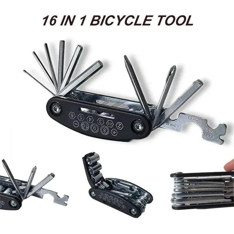 16 in 1 Mountain Bike Portable Socket Multi-Tool for Bicycle Repair.