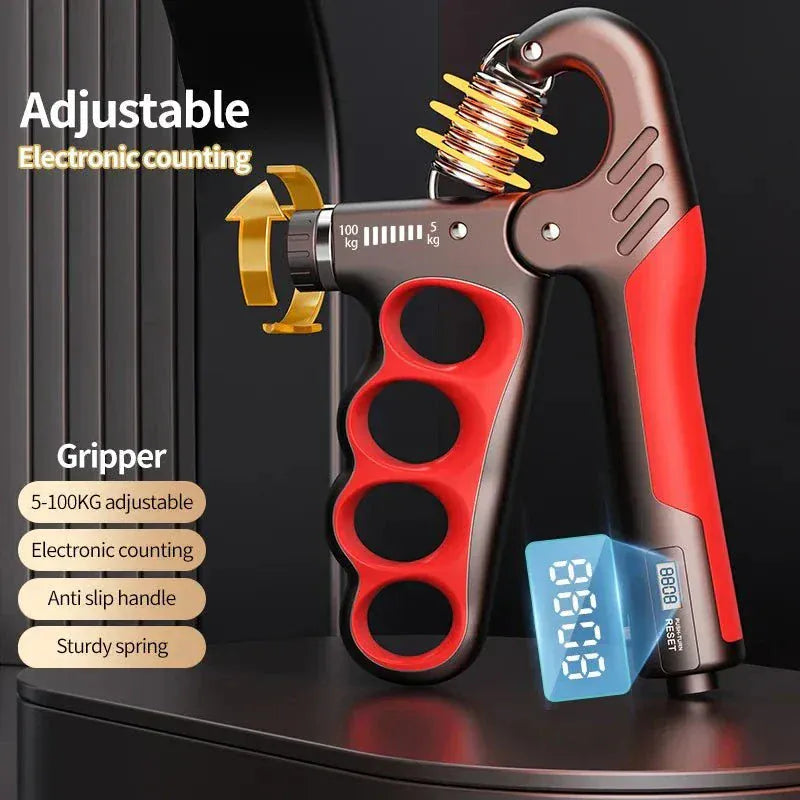 Adjustable Hand Grip Strengthener with 5–100KG resistance for hand, wrist, and forearm training