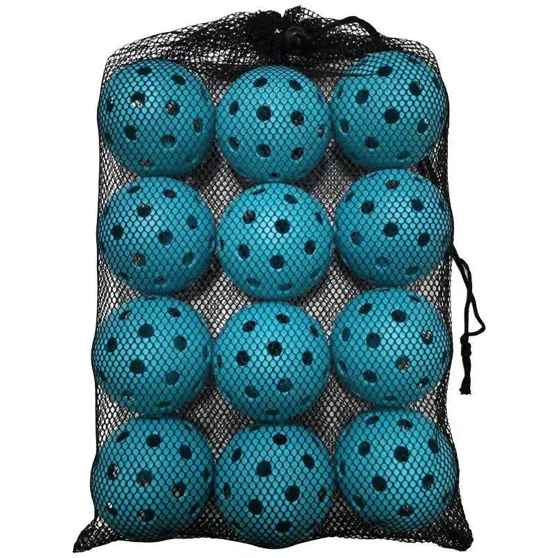 12pcs TITANFORCE outdoor durable 74MM pickleballs with 40 holes weighing 26g each for competition
