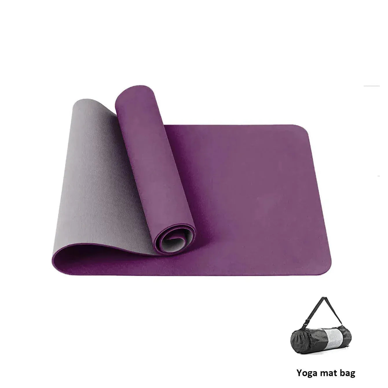 Yoga Mat - Eco Friendly Non Slip Double-Sided Fitness Exercise Mat.