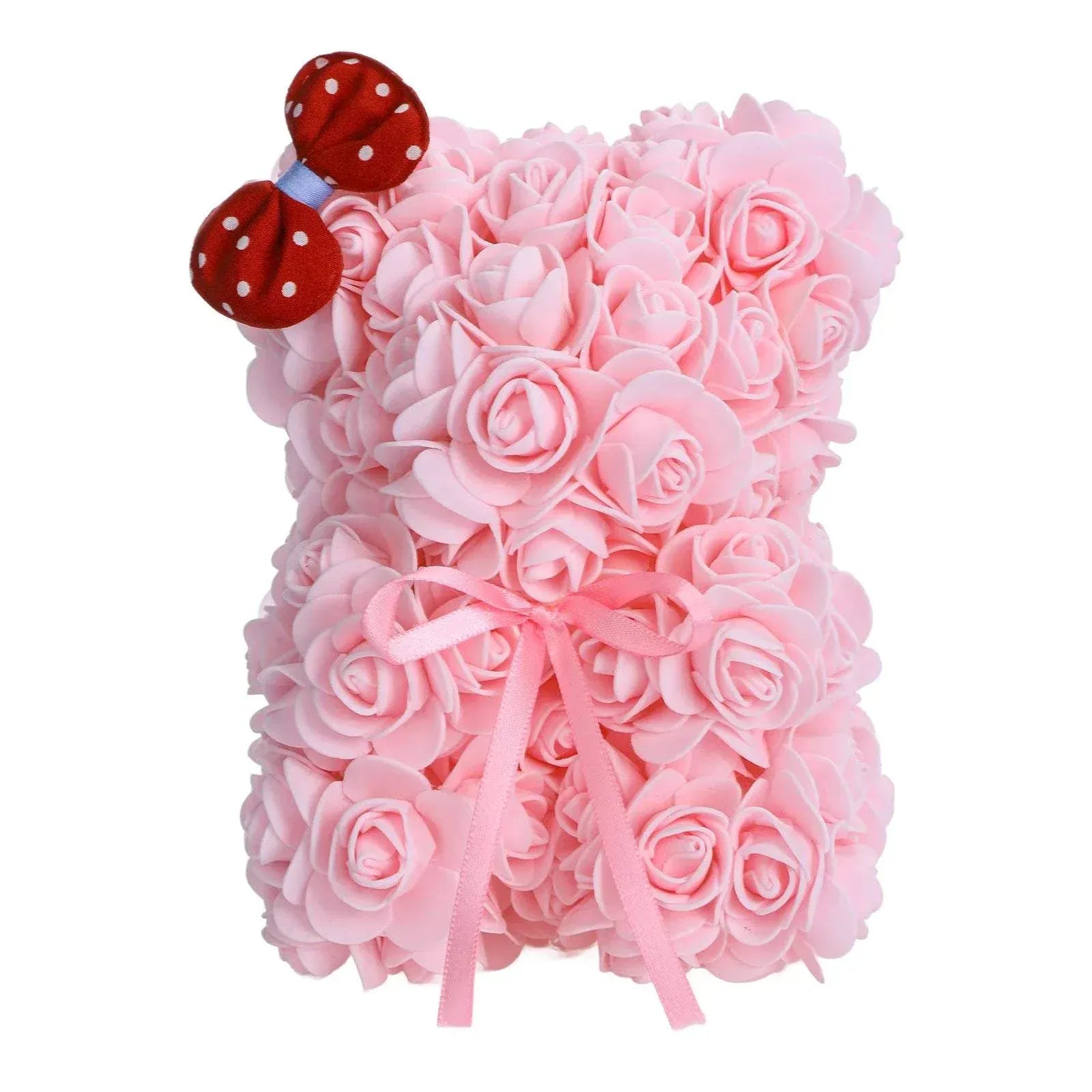 2026 Valentine Day Rose Bear made of soft foam roses, perfect romantic gift for Valentine's Day or anniversaries.