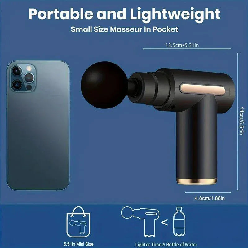 Multifunctional electric fascia gun massager for muscle relief and recovery