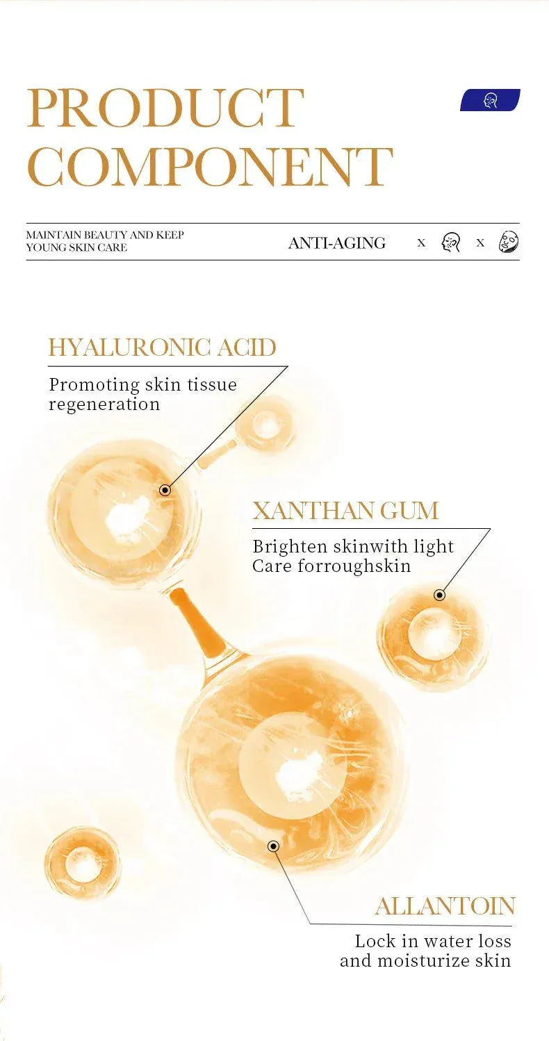 10-piece anti-wrinkle collagen face mask set for hydrated, nourished, and revitalized skin