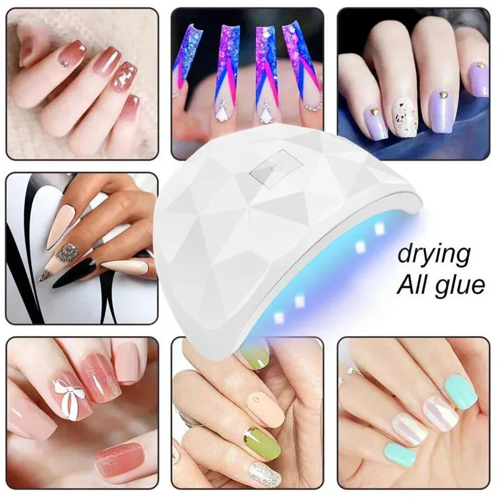 54W USB UV LED nail gel lamp with automatic sensor for fast gel polish curing