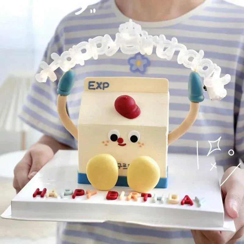 LED Cake Topper- Happy Birthday Cake Light & Wedding Night Light Decor