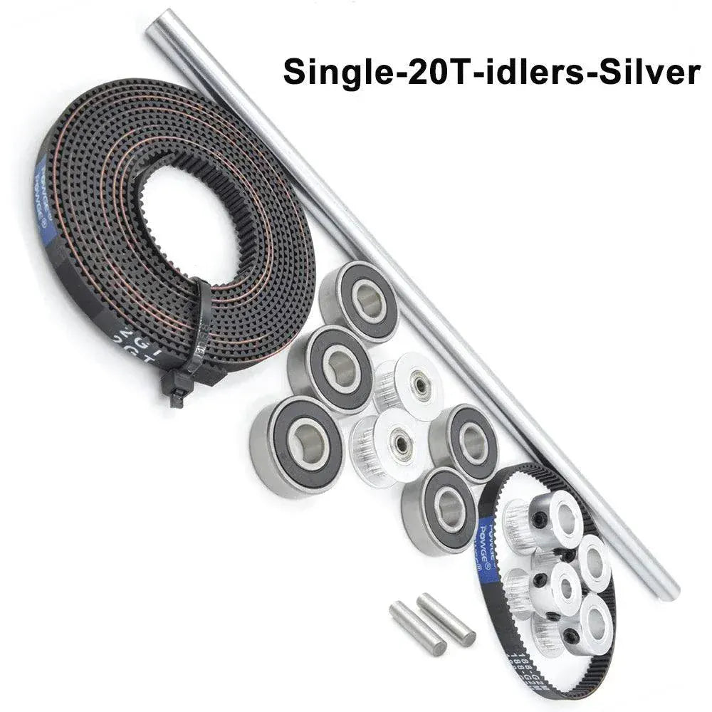 POWGE GT2 Timing Belt Pulley with shaft and bearing kit for Ender 3 and CR-10 3D printers
