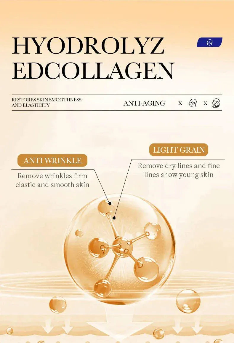 10-piece Anti-wrinkle Collagen Face Mask set for hydration and skin rejuvenation