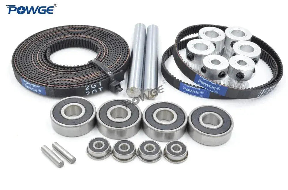 POWGE timing belt pulley kit with GT 2GT pulleys and shaft bearing for Creality Ender 3/Pro/V2 and CR10 3D printers