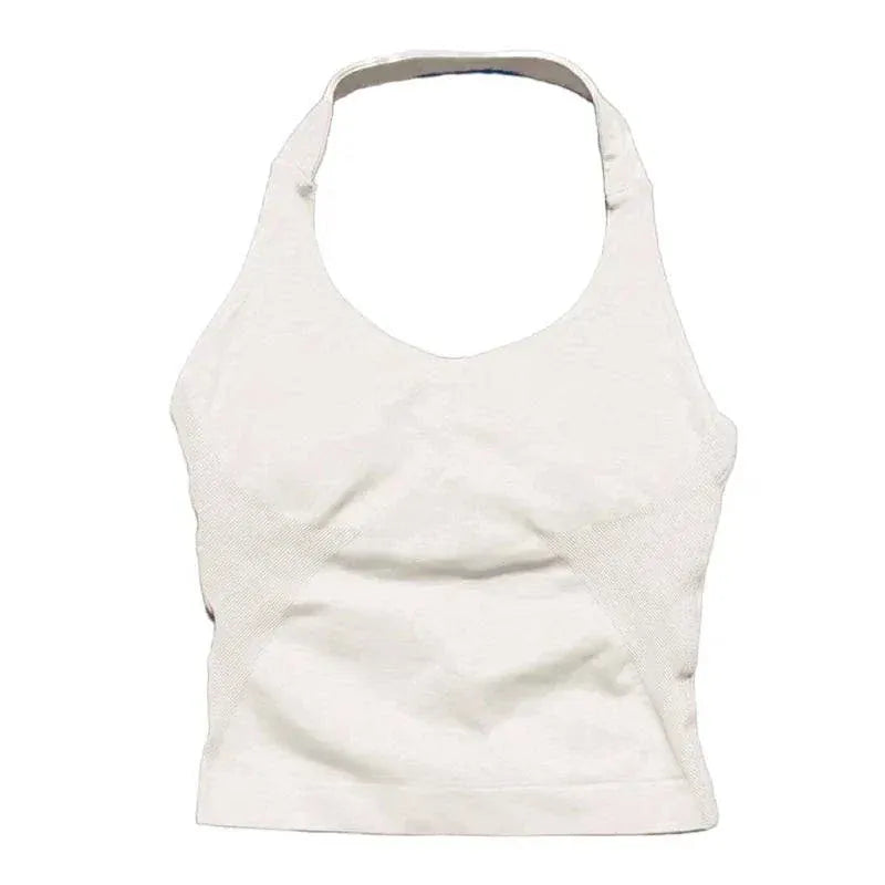 Women sports yoga vest high elastic quick-dry seamless workout tank top