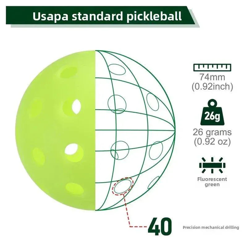 Noctilucentp Pickleball Durable 40 Holes Outdoor 6/12Pcs Pickleballs 26g Outdoor for Competition pickleball Packs of Pickleball