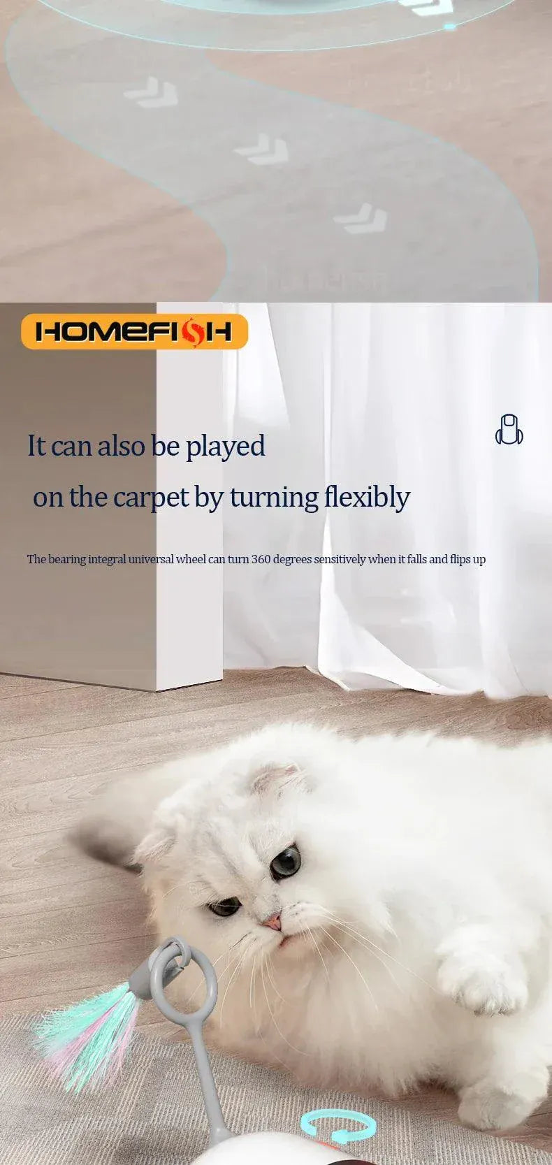 Smart Cat Car -  Interactive Remote Controlled Toy for Cats & Dogs.