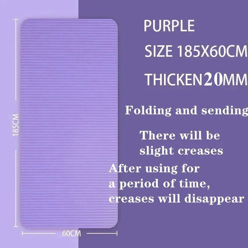 Yoga Mat - 183×60cm Thick Anti-skid Sports Fitness Mat for Exercise