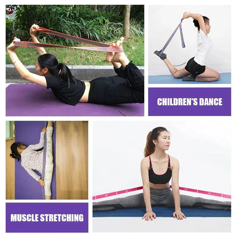 Multi-section yoga resistance bands for full-body workouts and strength training