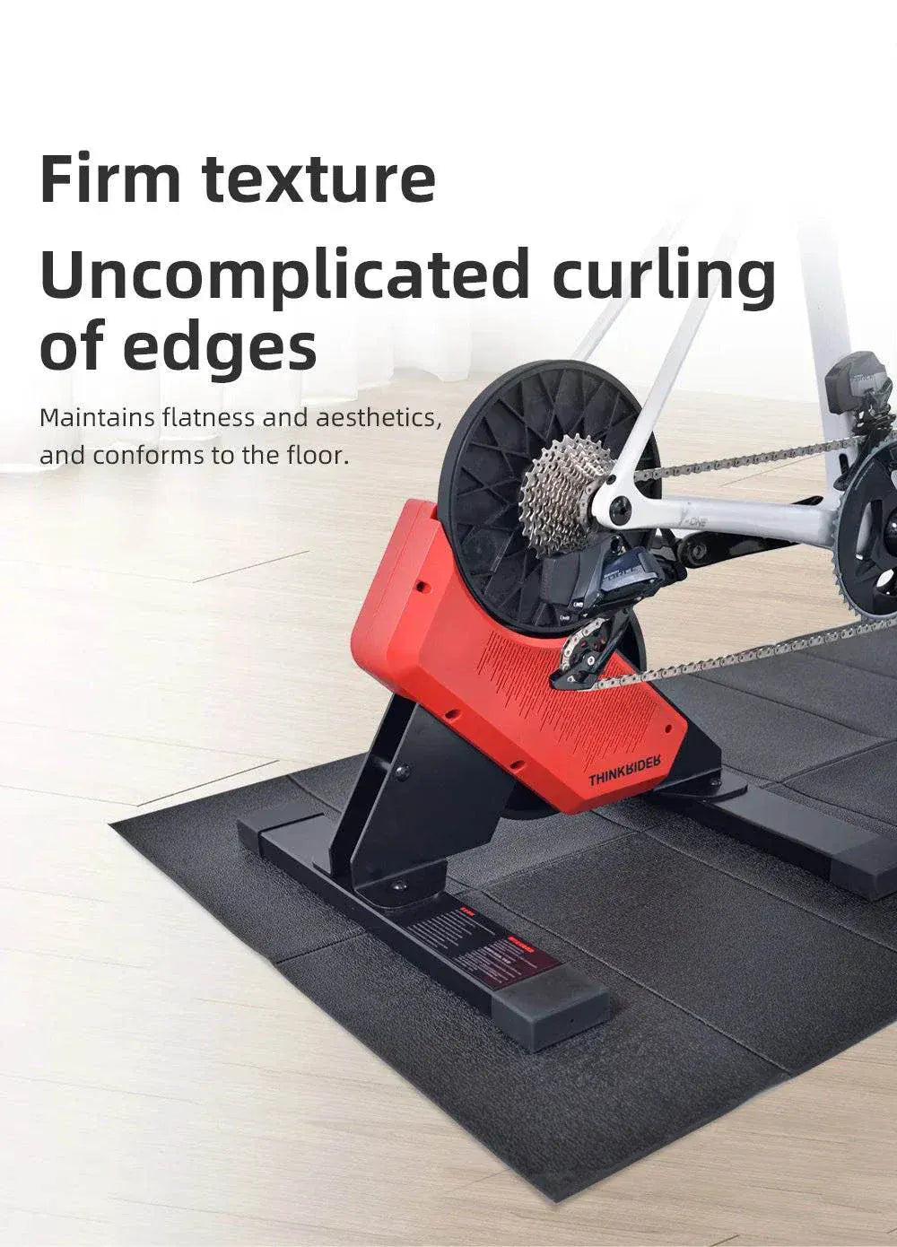 Thinkrider Training Mat - Durable Yoga Mat for Bike Trainer & Exercise