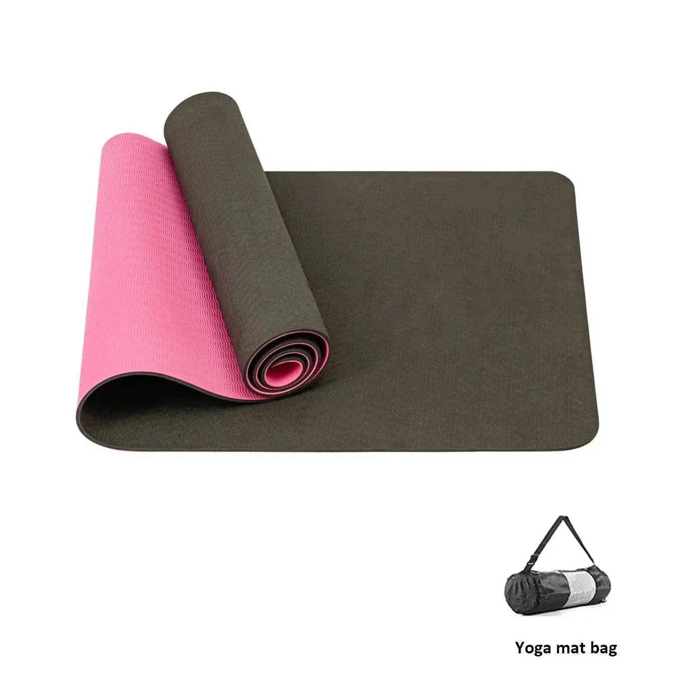 Yoga Mat - Eco Friendly Non Slip Double-Sided Fitness Exercise Mat.