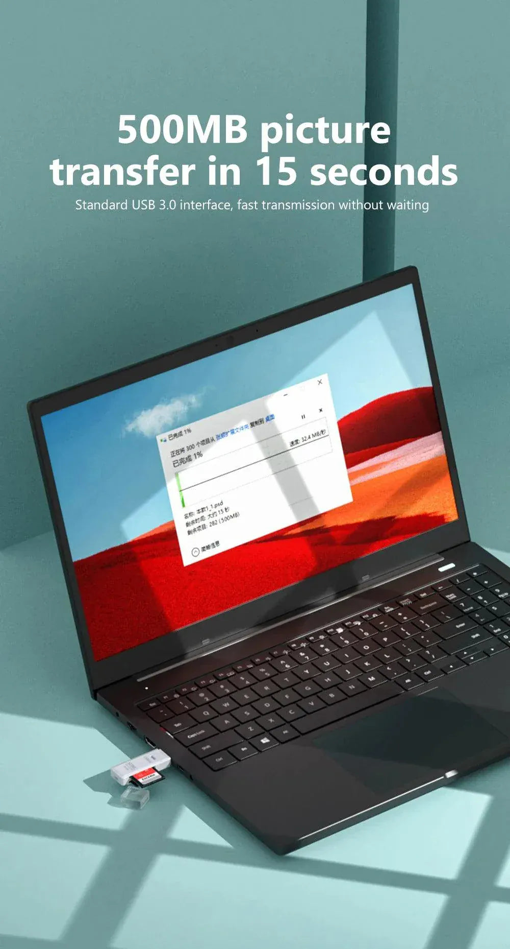 Micro TF sd card Reader - High-Speed USB 3.0 Card Reader PC & Laptops