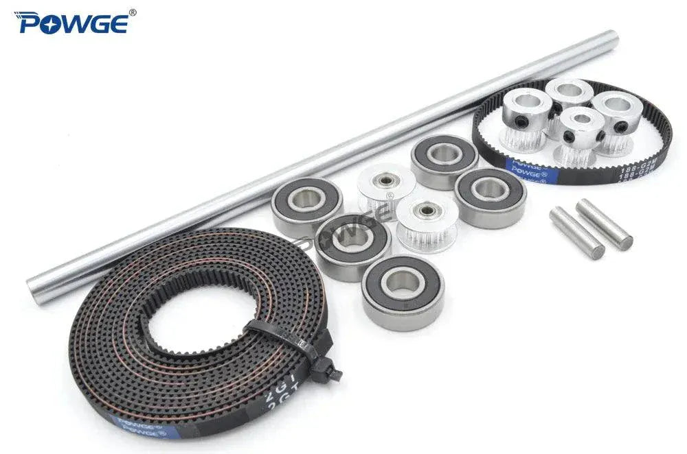 POWGE GT 2GT Timing Belt Pulley with shaft and bearing for Creality Ender 3/Pro/V2 and CR10 3D printer motion kit