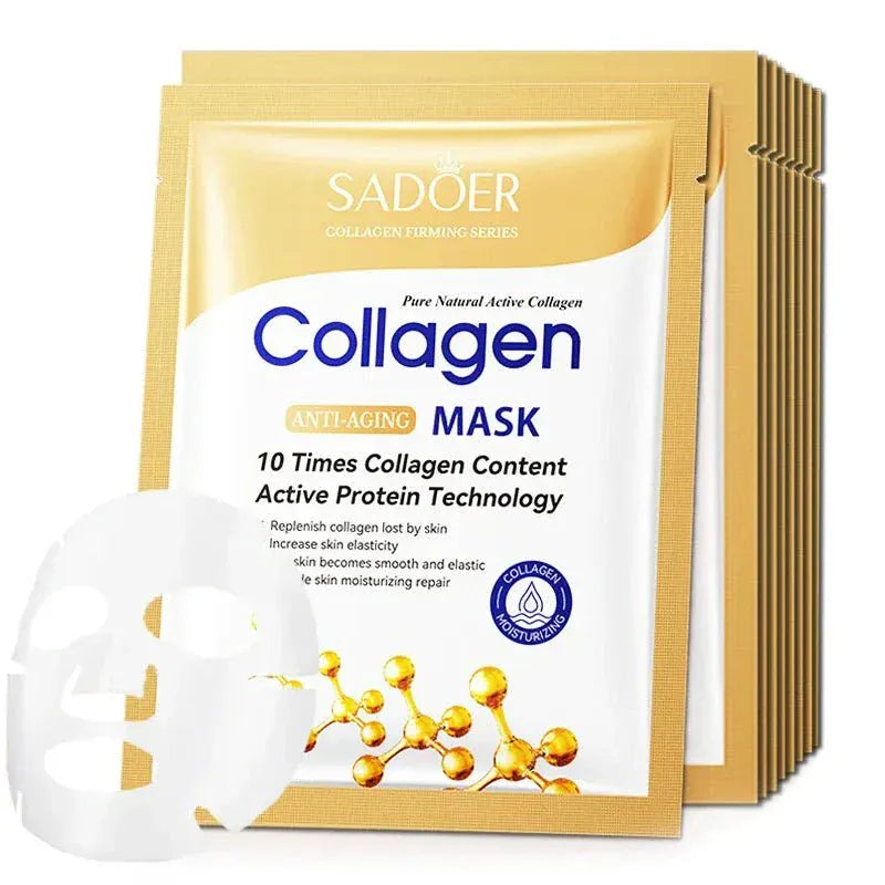 10pcs Anti-wrinkle Collagen Face Mask moisturizing anti-aging repair skin care sheet masks