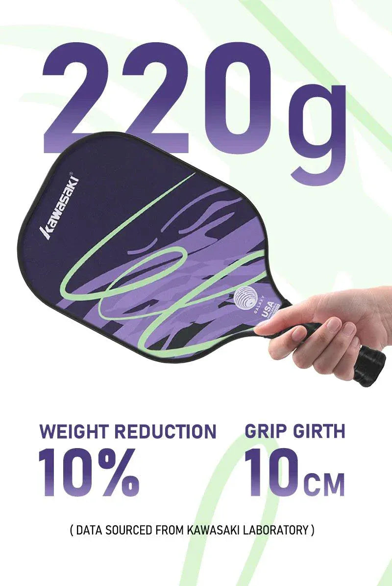 Kawasaki Pickleball Paddle Durable PP Honeycomb Core Fiberglass Surface Pickle Ball For Men Women Beginners