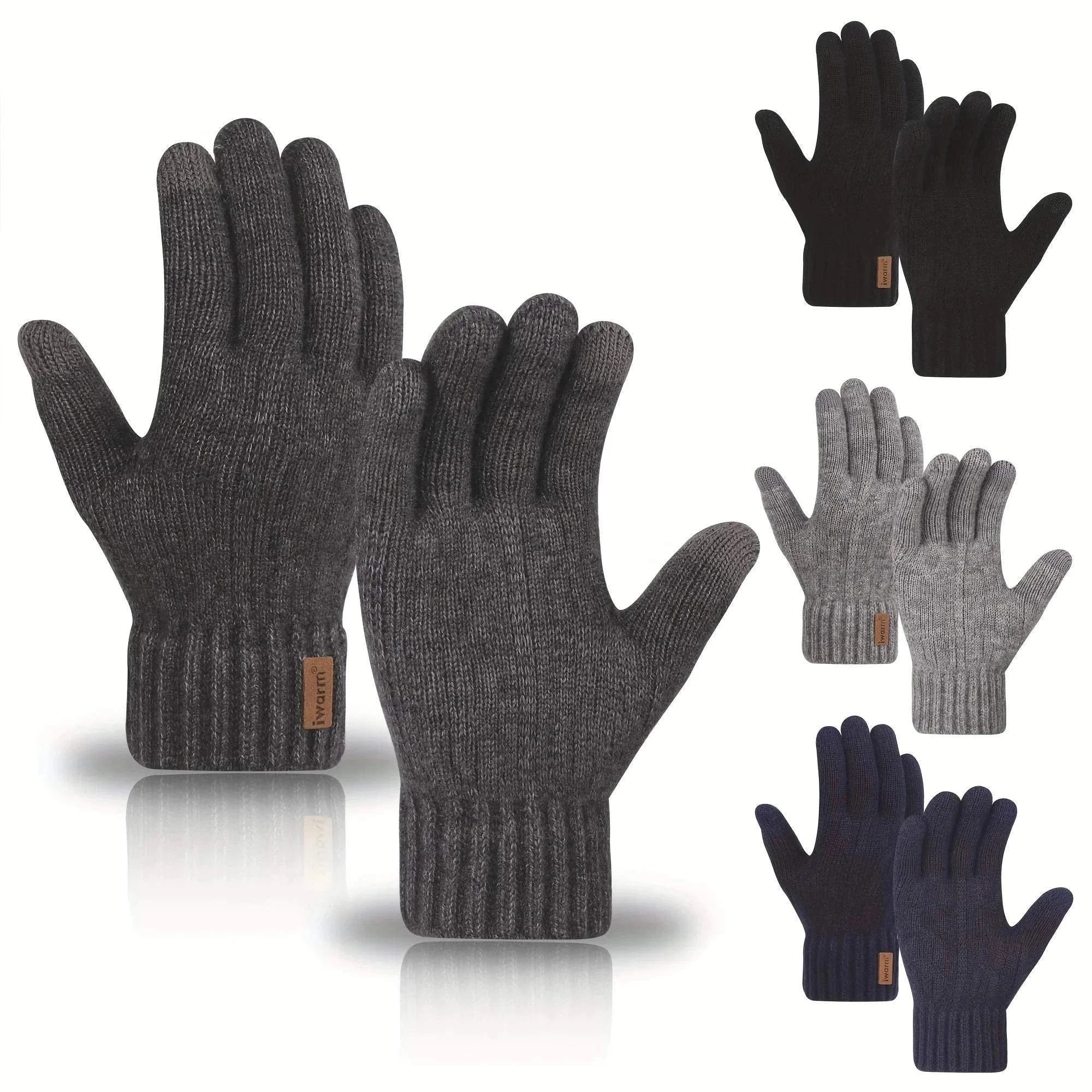 Alpaca Wool Warm Touchscreen Gloves -  Winter, Travel & Office Use.