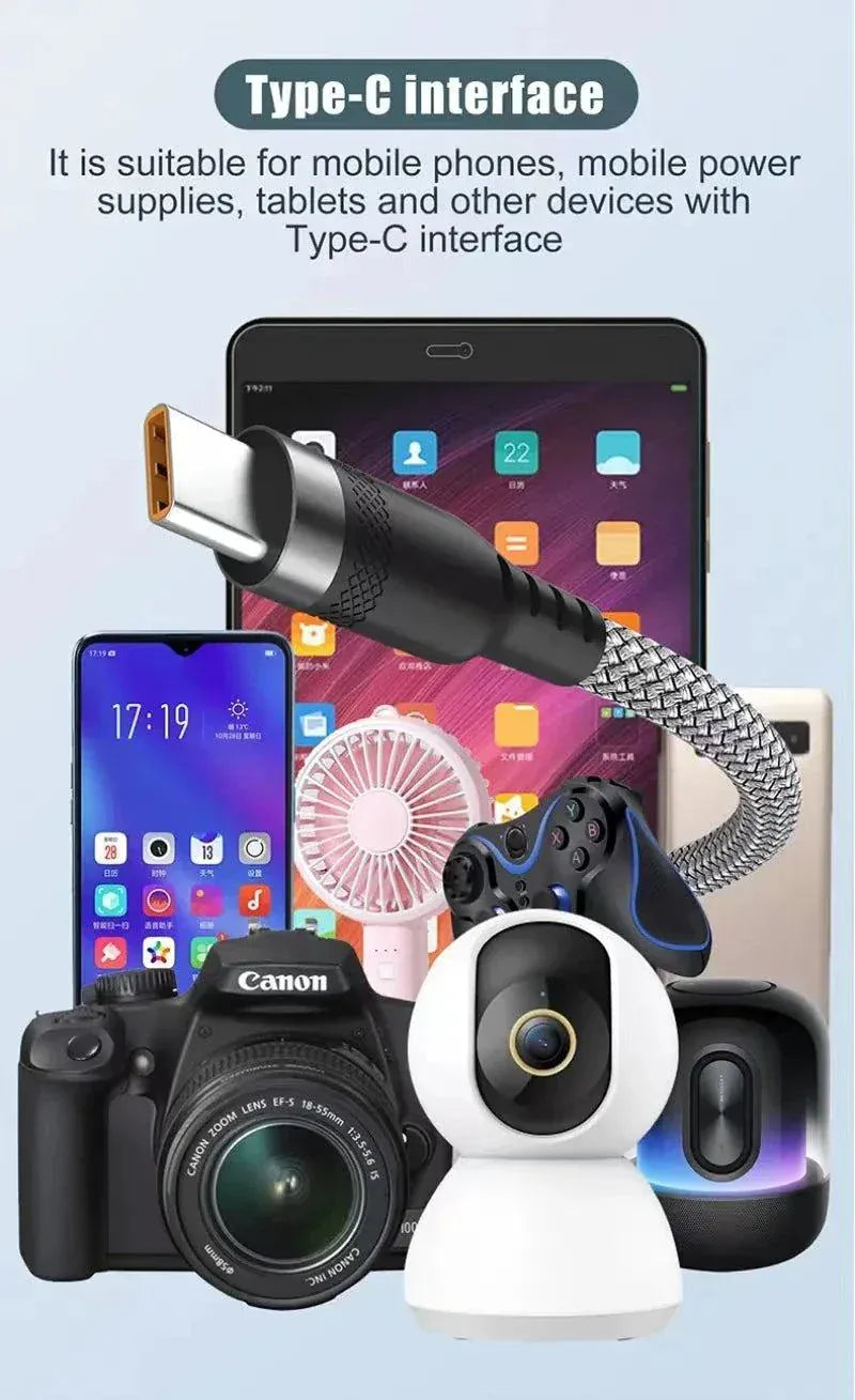 USB Type-C Fast Charging Cable  -  3M, 5M & 8M Data & Power Cables.
