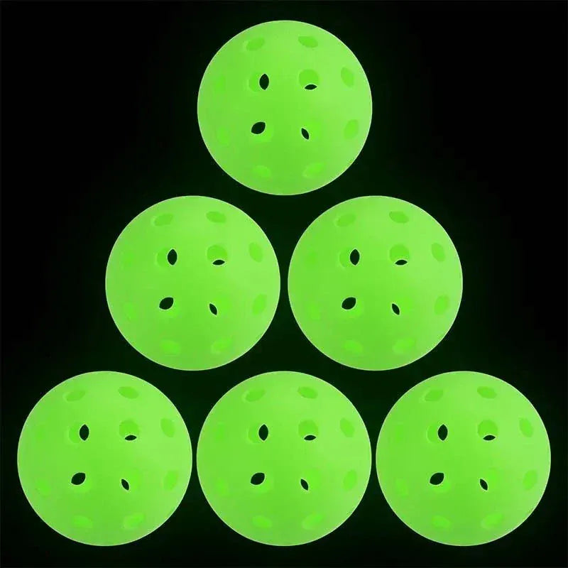 Noctilucentp Pickleball Durable 40 Holes Outdoor 6/12Pcs Pickleballs 26g Outdoor for Competition pickleball Packs of Pickleball