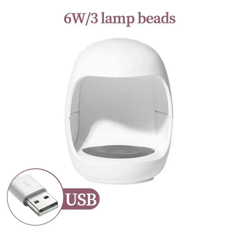 54W USB UV LED nail gel lamp with automatic sensor and multiple timer settings for quick gel polish curing