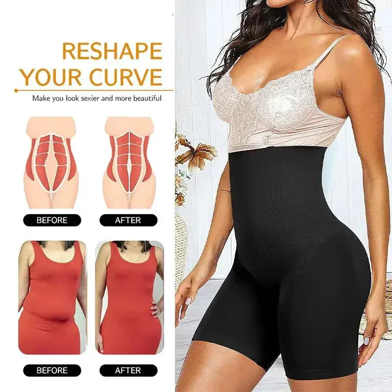 Women shapewear high waist butt lifter slimming body shaper shorts for tummy control and curve enhancement