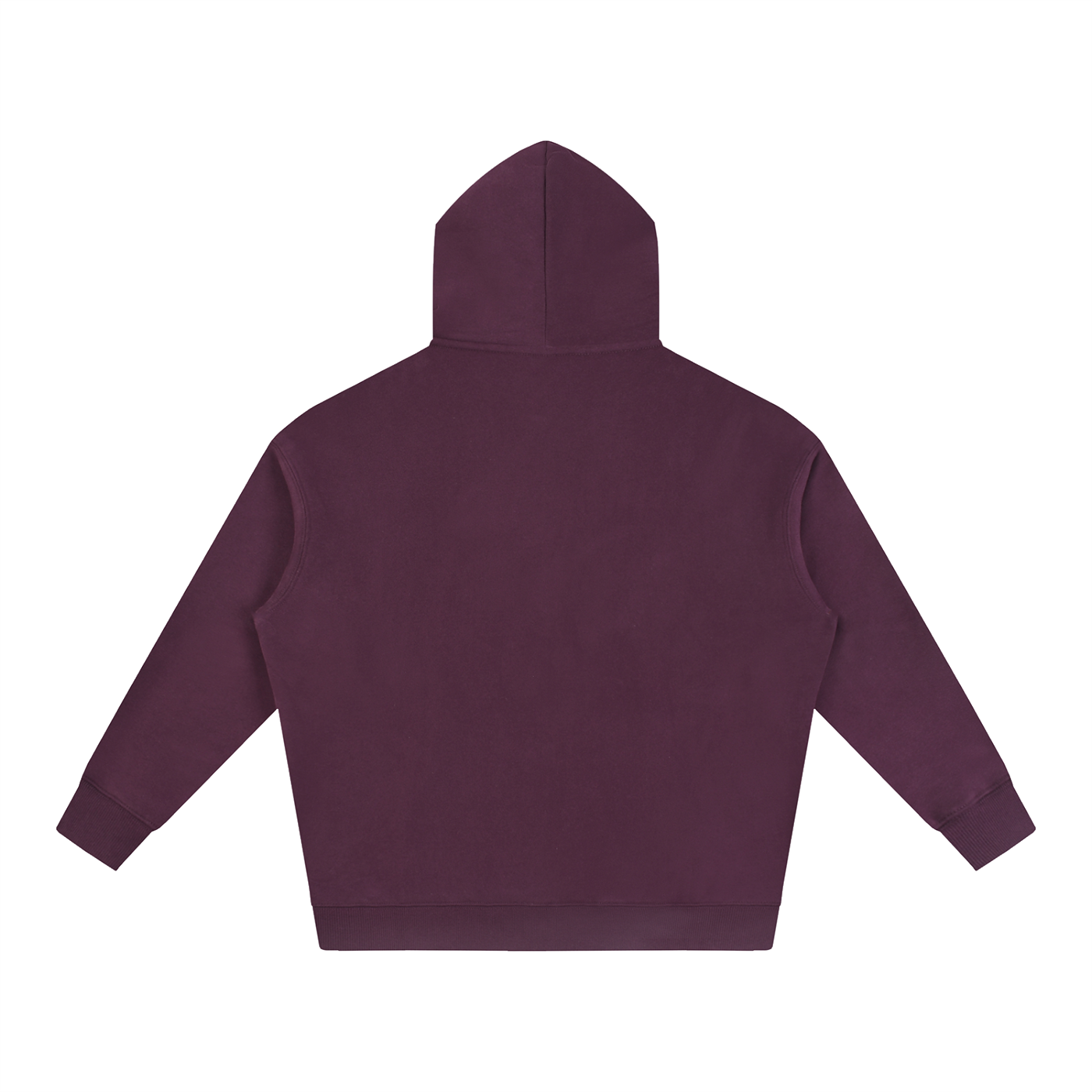 Oversize fleeced hoodie in heavyweight fabric with loose fit and drop shoulders