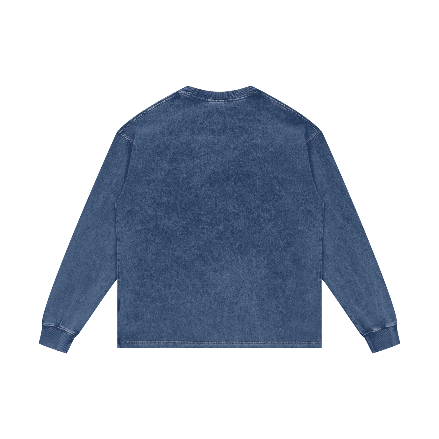 Unisex oversized acid wash long sleeve cotton t-shirt with vintage style and relaxed fit