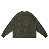 Unisex Camo Loose Long Sleeve T-Shirt | Cotton Raglan Streetwear Tee