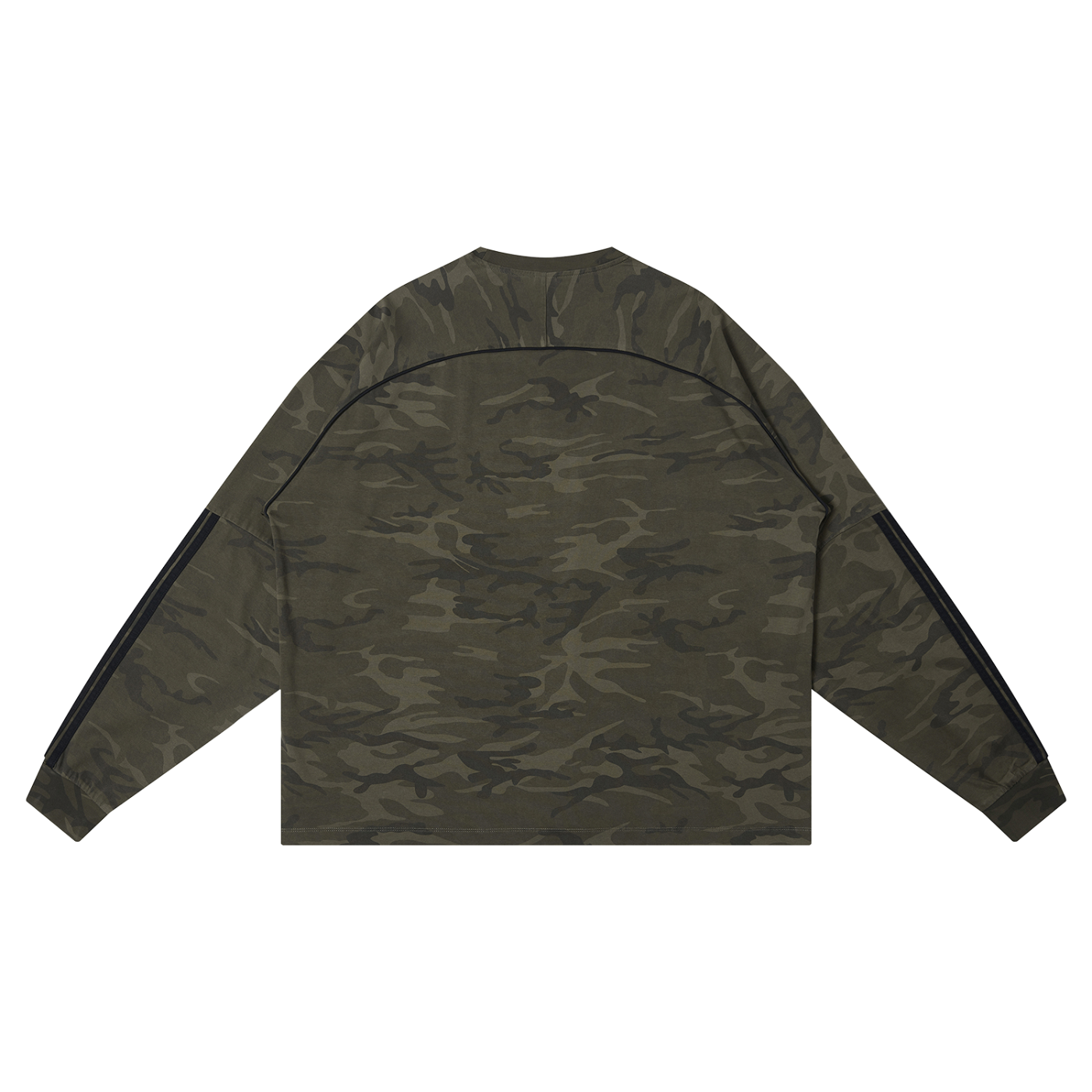 Unisex Camo Loose Long Sleeve T-Shirt | Cotton Raglan Streetwear Tee