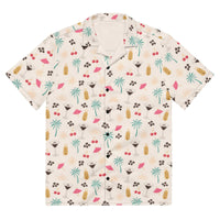 Espresso Martini Hawaiian Shirt unisex aloha button-up with cocktail print on featherlight moisture-wicking fabric