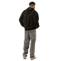 Unisex blue cotton hoodie with zodiac constellation print and kangaroo pocket