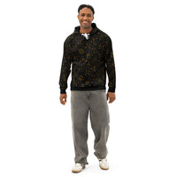 Blue Zodiac Constellation unisex cotton hoodie with celestial print and kangaroo pocket