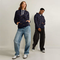 Blue Zodiac Constellation hoodie with cosmic constellation print on soft unisex cotton pullover