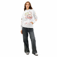 Unisex Anime Cat AOP Hoodie with all-over kawaii cat café print on pastel background, made of soft cotton blend