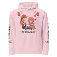Unisex Chibi Food Festival Hoodie with kawaii anime street food festival all-over print